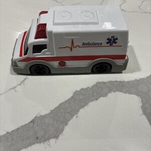 new Toy Light Up Emergency Vehicles with Sound, ambulance 6x2.875x2.125 in.